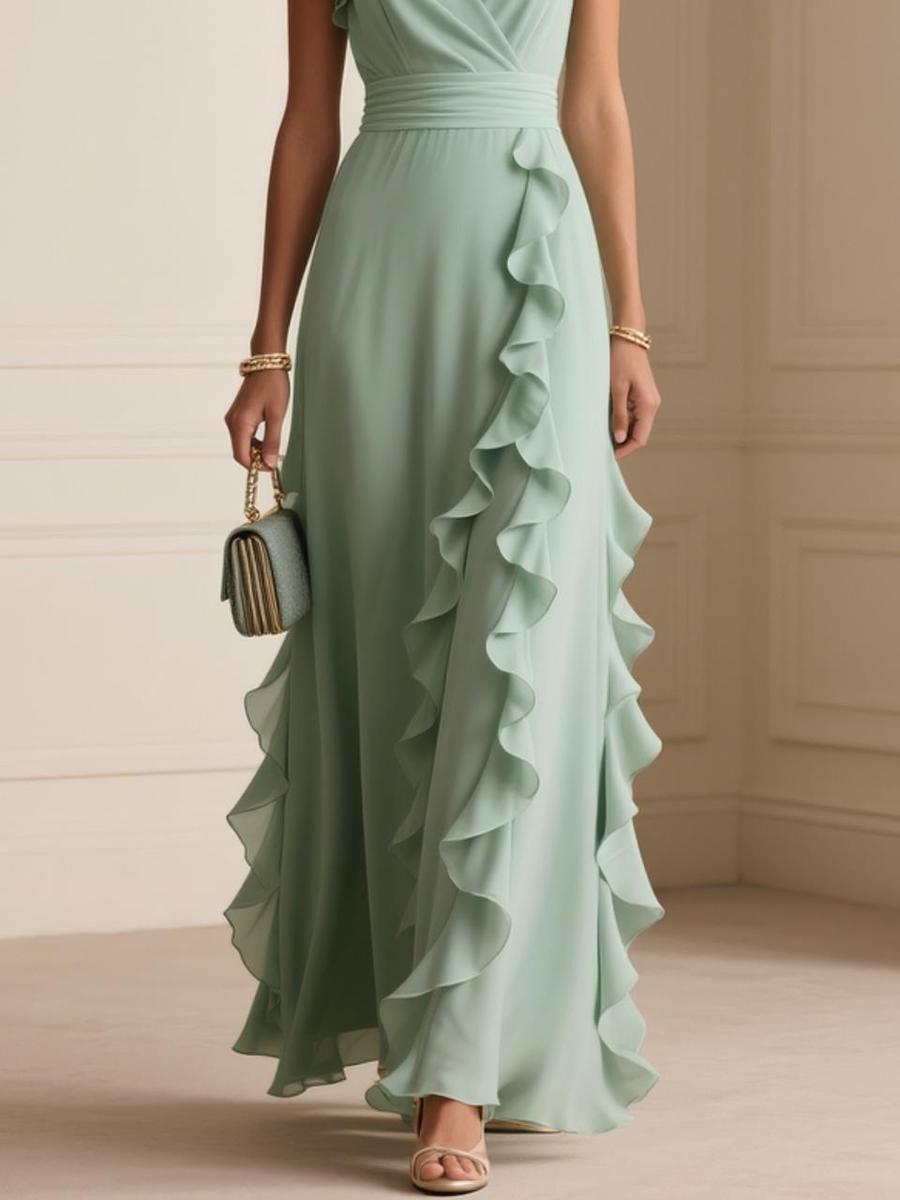 Élodie | Robe Longue Sans Manches au Style Estival