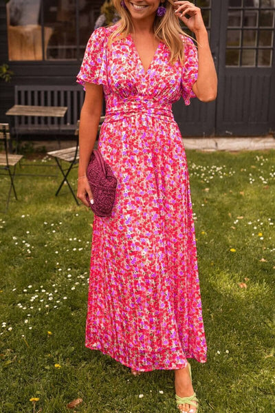 Sandra | Robe Maxi Élégante à Col en V
