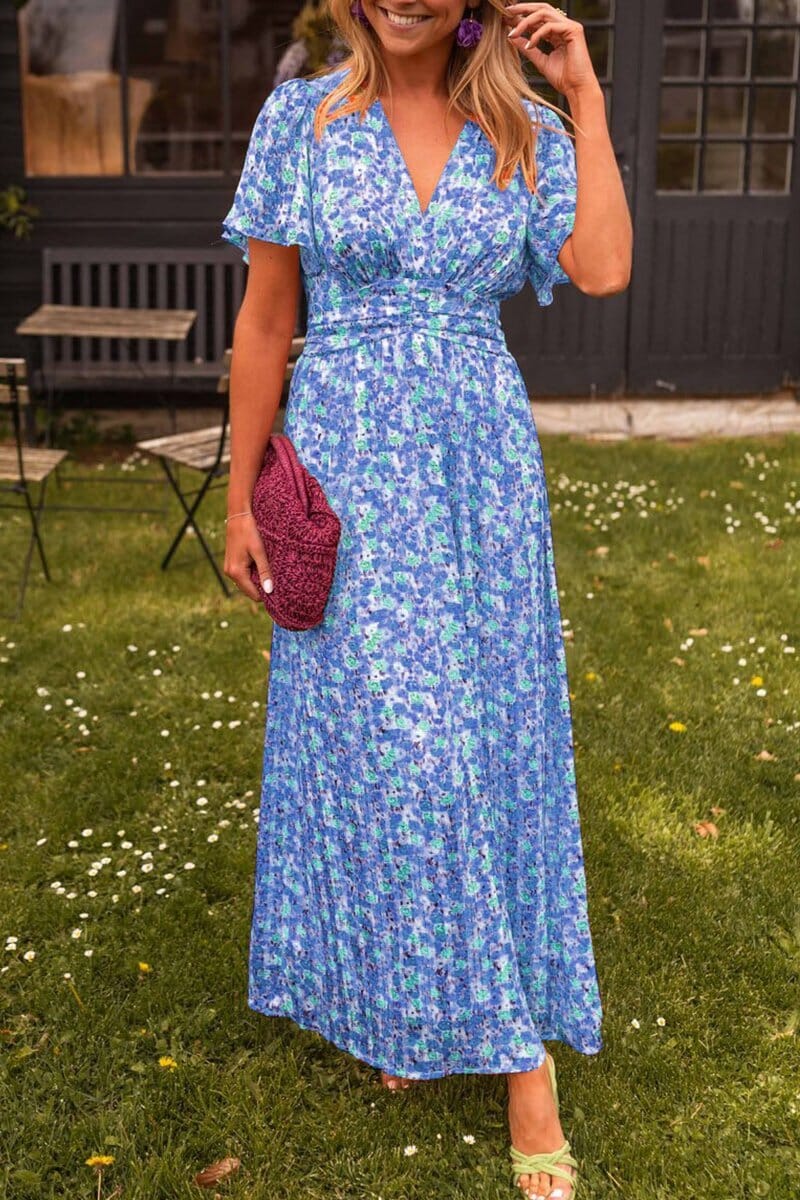 Sandra | Robe Maxi Élégante à Col en V