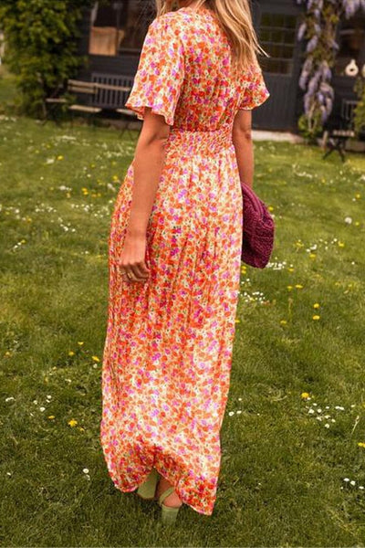 Sandra | Robe Maxi Élégante à Col en V