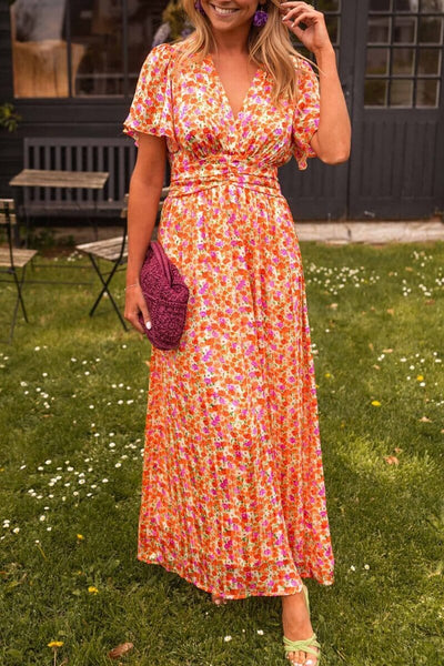 Sandra | Robe Maxi Élégante à Col en V
